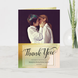 Fab Chartreuse Abstract Amazing  Thank You Card