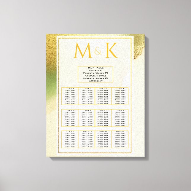 Fab Chartreuse 🤵 Bold & Stylish Budget Wedding Canvas Print (Front)