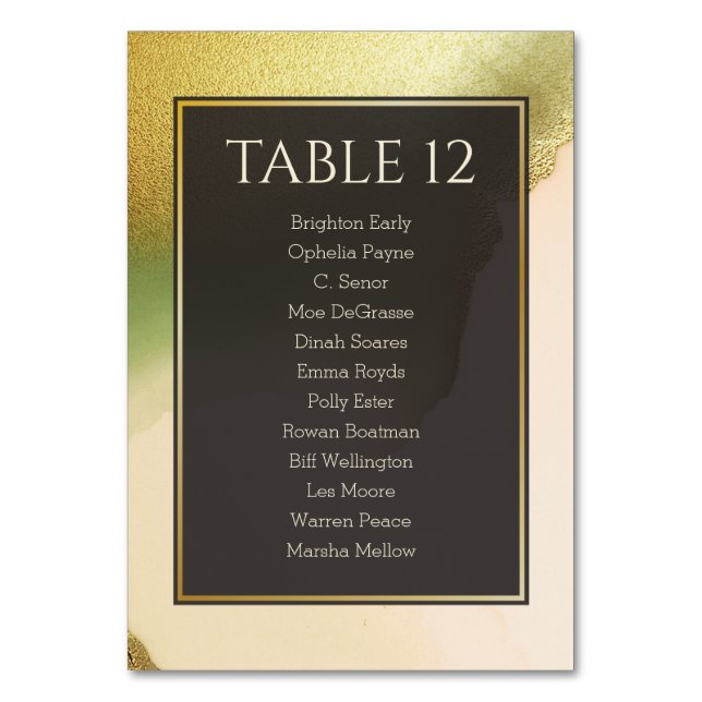 Fab Chartreuse 🤵 Bold & Stylish Budget Wedding Table Number (Front)