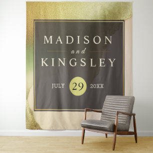 Fab Chartreuse 💚 Bold & Stylish Budget Wedding Tapestry