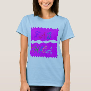 Fab Chica logo mixed coloured lettering charming T-Shirt