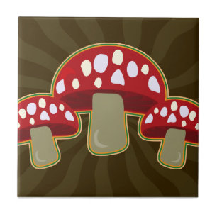 Fab Fungi Mushrooms Tile