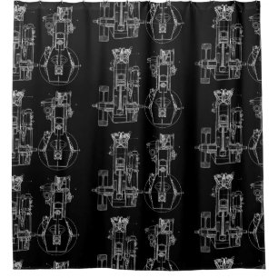 FAB MECHANICAL DRAWING BLUEPRINT BLACK WHITE