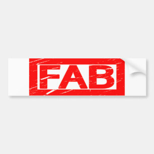 Fab Stamp Bumper Sticker