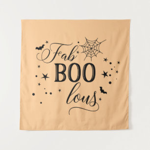 FabBOOlous Halloween orange Backdrop party  Tapestry