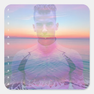 Fabian Starr Digital Love Fan Button  Square Sticker