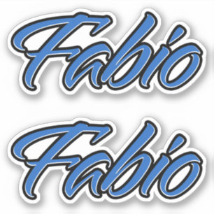 Fabio name blue sticker sticker embroiderset