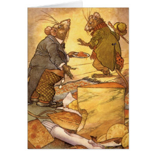 Fable d'Esope vintage, Souris de campagne, Souris