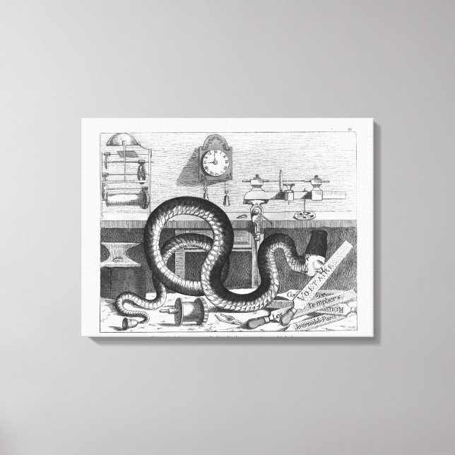 Fable of the Snake and the Files Canvas Print (Front)