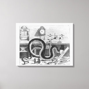 Fable of the Snake and the Files Canvas Print