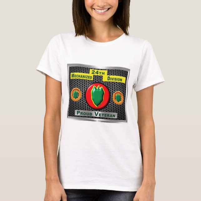 Fabled 24th Mechanized Infantry Division T-Shirt (Front)