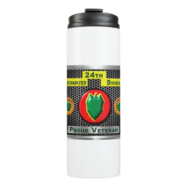 Fabled 24th Mechanized Infantry Division Thermal Tumbler (Front)