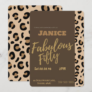 Fabolous Cheetah 50th Invitation