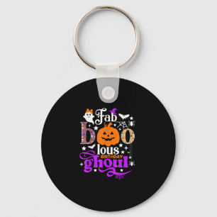 Faboolous Birthday Ghoul Shirt Funny Boo Pumpkin H Keychain