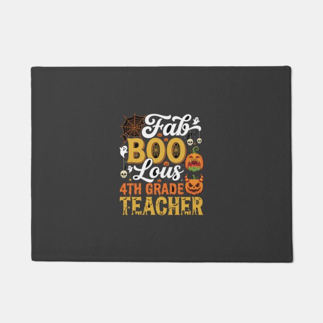 Faboolous Halloween 4th Grade Teacher Doormat (Front)