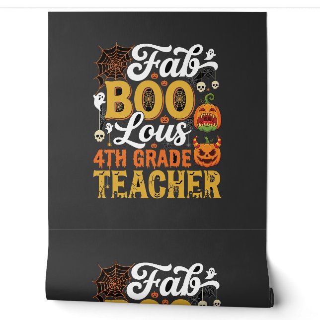 Faboolous Halloween 4th Grade Teacher Wallpaper (Unrolling)