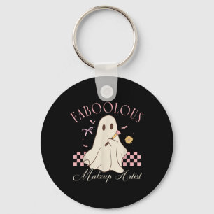Faboolous Makeup Artist Cosmetologist Cute Ghost H Keychain