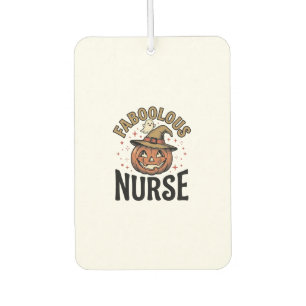 Faboolous Nurse Halloween Pumpkin Vintage Shirt De Air Freshener