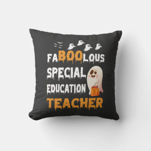 Faboolous Special Education Teacher-Halloween Throw Pillow