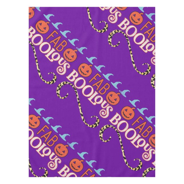 Faboolous Teacher, Cute Leopard Halloween Costume  Tablecloth (Front)
