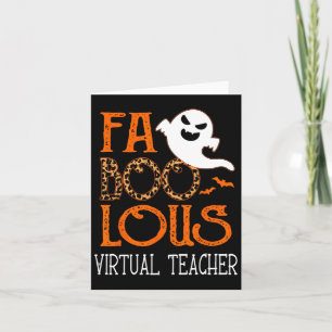 Faboolous Virtual Teacher On Halloween Party Funny Card