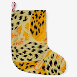 fabric abstract mixed animal skin texture backgrou small christmas stocking