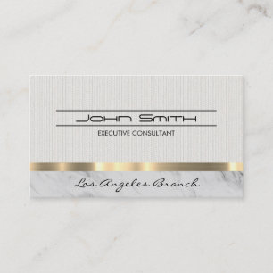 Fabric and Marble with Metallic Trim Business Card