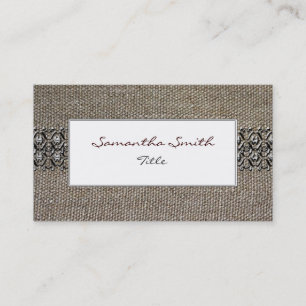 Fabric beaded classy and elegant Business card