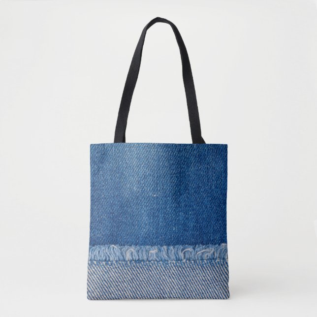 Fabric Blue Jeans Background, Denim texture Tote Bag (Front)