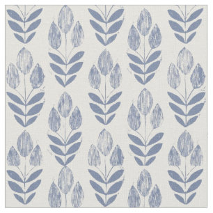 Fabric - Blue Tulips