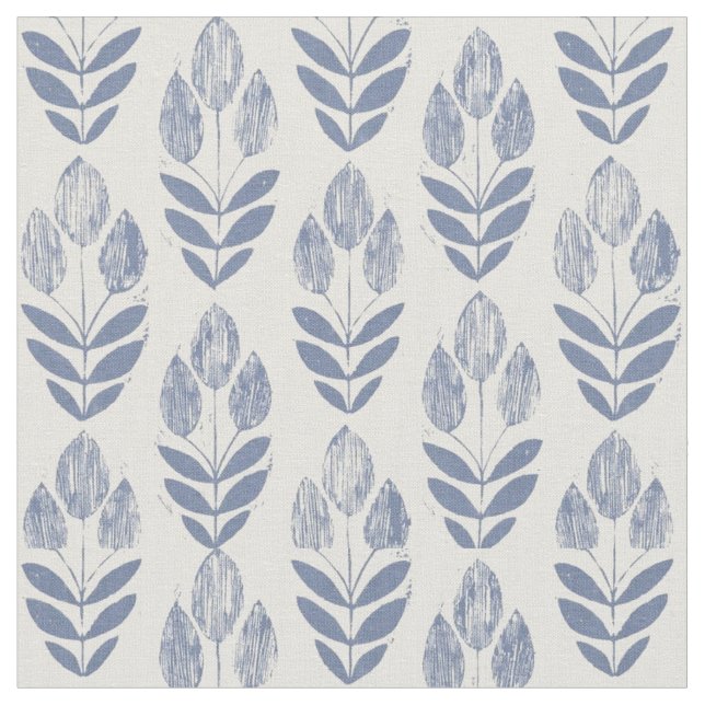 Fabric - Blue Tulips (Close Up)