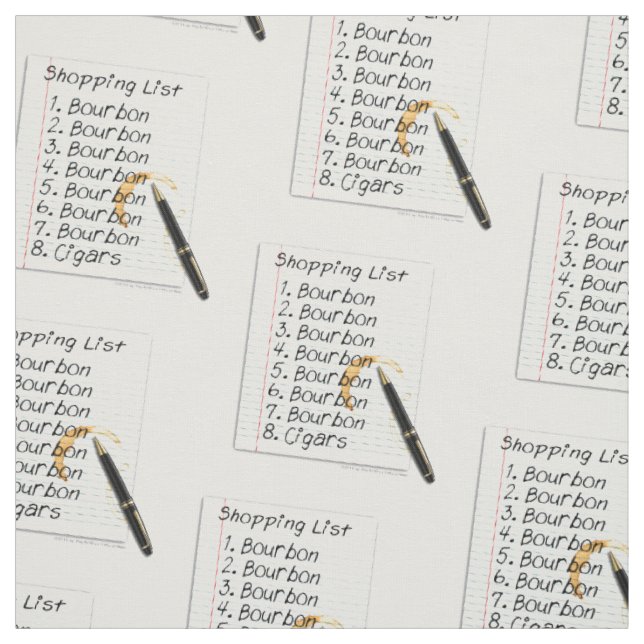 FABRIC - BOURBON LOVERS SHOPPING LIST (Swatch)