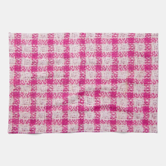 Fabric chequered pattern kitchen towel (Horizontal)