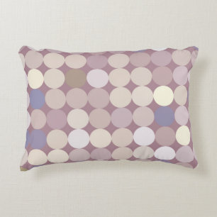 Fabric circles abstract pattern accent pillow