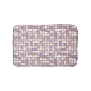 Fabric circles abstract pattern bath mat