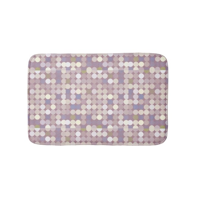 Fabric circles abstract pattern bath mat (Front)