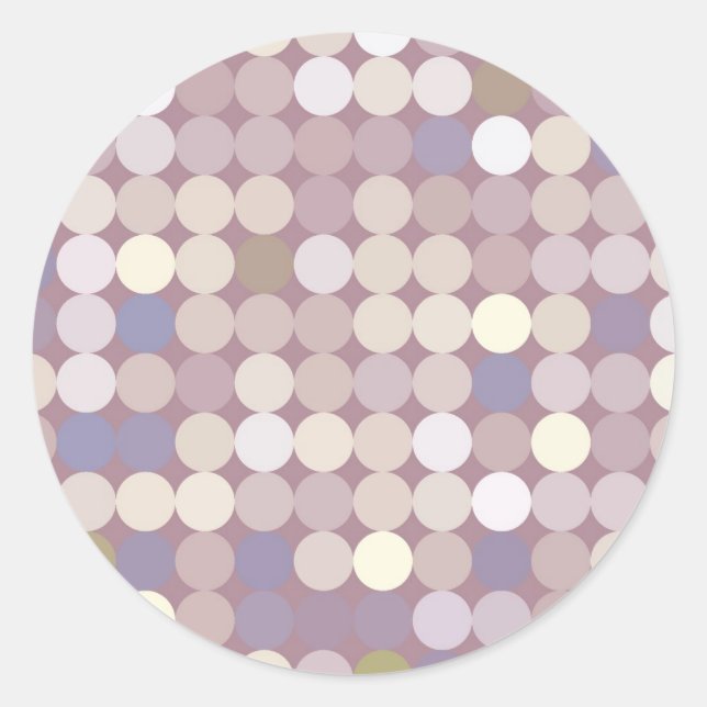 Fabric circles abstract pattern classic round sticker (Front)