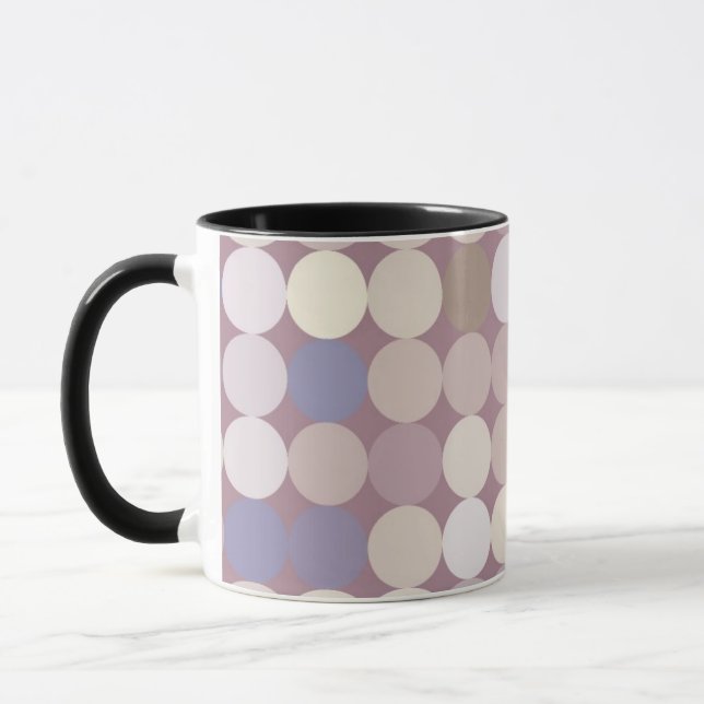 Fabric circles abstract pattern mug (Left)
