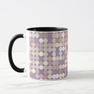 Fabric circles abstract pattern mug
