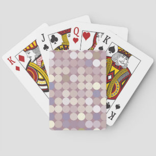 Fabric circles abstract pattern playing cards