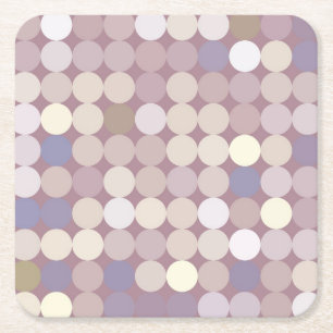 Fabric circles abstract pattern square paper coaster