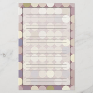 Fabric circles abstract pattern stationery