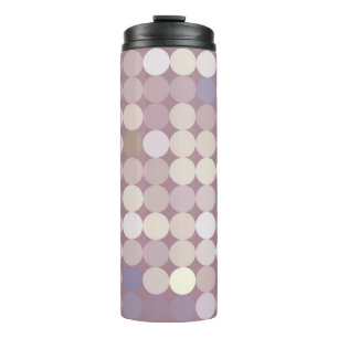 Fabric circles abstract pattern thermal tumbler