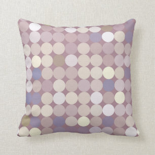 Fabric circles abstract pattern throw pillow