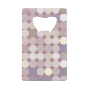 Fabric circles abstract pattern wallet bottle opener
