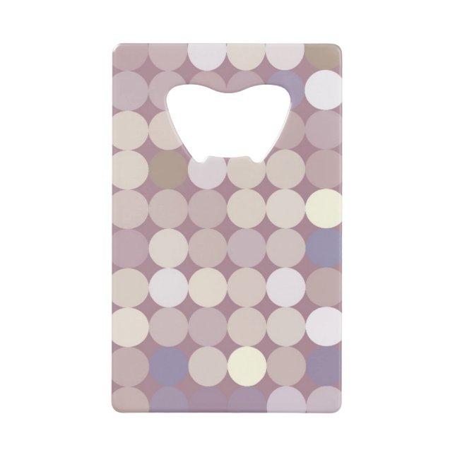 Fabric circles abstract pattern wallet bottle opener (Front)