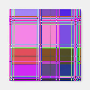Fabric Cloth Colours Squares Magnet
