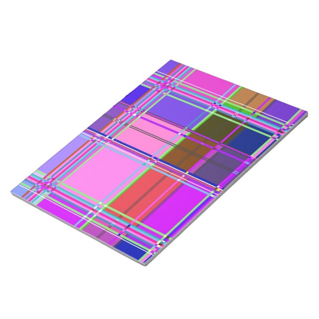 Fabric Cloth Colours Squares Notepad (Angled)