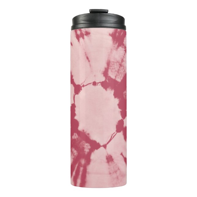 Fabric cotton tie dye pattern abstract backgrounda thermal tumbler (Front)