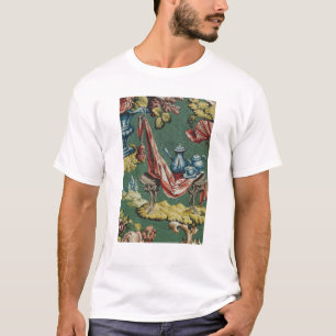 Fabric depicting a chocolate pot and a teapot T-Shirt